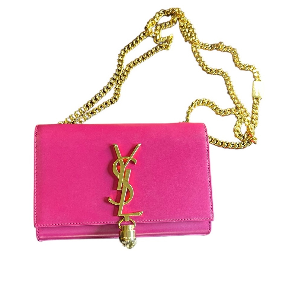 YSL Fuchsia Tassel Two way chain crossbody small bag - Picture 13 of 16